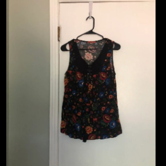 Modcloth Masterpiece Folksy Sleeveless Top Sz M - Picture 1 of 3